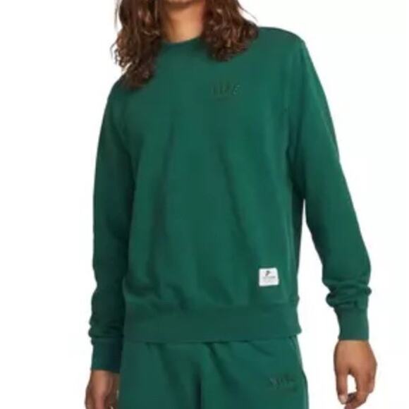 Nike Other - Nike Sweatshirt Mens Sportswear Club Fleece French Terry Size Small Green Crew